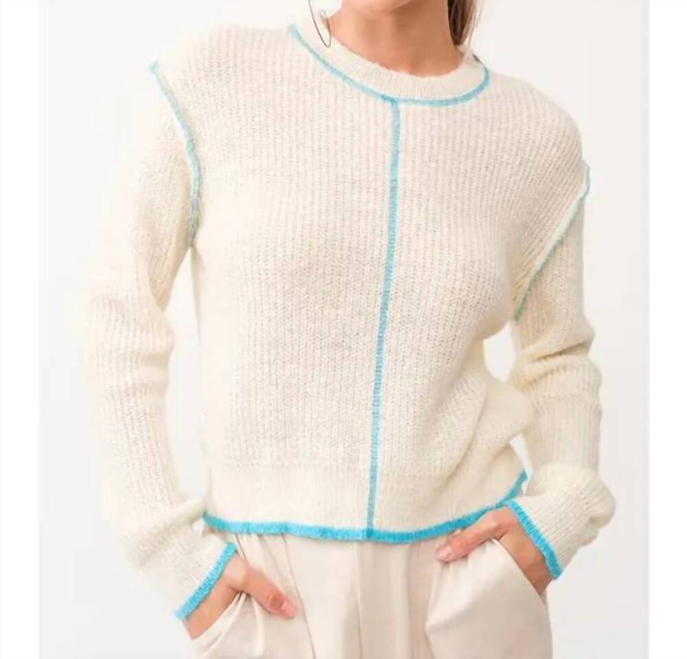 NEW PAPERMOON stella knit crop sweater in white